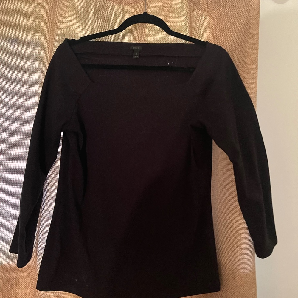 J. Crew boatneck top black size XL